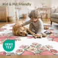 thumbnail image 4 of ODIKA 6'x9' Washable Area Rug Non-Slip, Easy Care, Round Tossed Ribbon Bows Boho Vintage Seamless Pink Coquette Refined Structured for Family Room, Living Room, Master Bedroom, 4 of 7