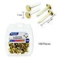 thumbnail image 5 of BAZIC Brass Plated Fasteners 1 Inch, Round Head Paper Fastener Brads (100/Pack), 2-Pack, 5 of 6