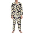 thumbnail image 3 of Picia Game Controller Pattern Men’s Long-Sleeve Sleepwear Set - Soft 2-Piece Loungewear with Pockets, Comfy PJs for Relaxing Nights-Large, 3 of 7