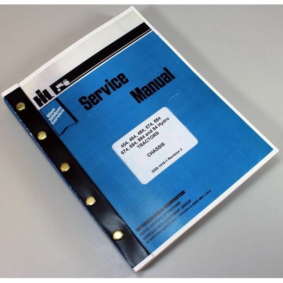 Service Shop Repair Manual 574 International Farmall Tractor Factory Overhaul