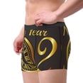 thumbnail image 5 of Cauagu 2025 New Year Print Boxer Briefs for Men,Comfortable Breathable Men's Underwear Moisture Wicking Underpants -Small, 5 of 8