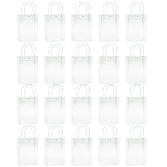 Clear Gift Bag with Handle,Clear Gift Toted Bag Clear Goodies Bag for Wedding