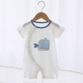 thumbnail image 2 of Summer Baby Boys Clothing Agkizg Baby Boys Bodysuits, Baby Boys Short Sleeves Rompers, Child Thin Newborn Button Round Neck Short Sleeved Short Rompers, 2 of 5