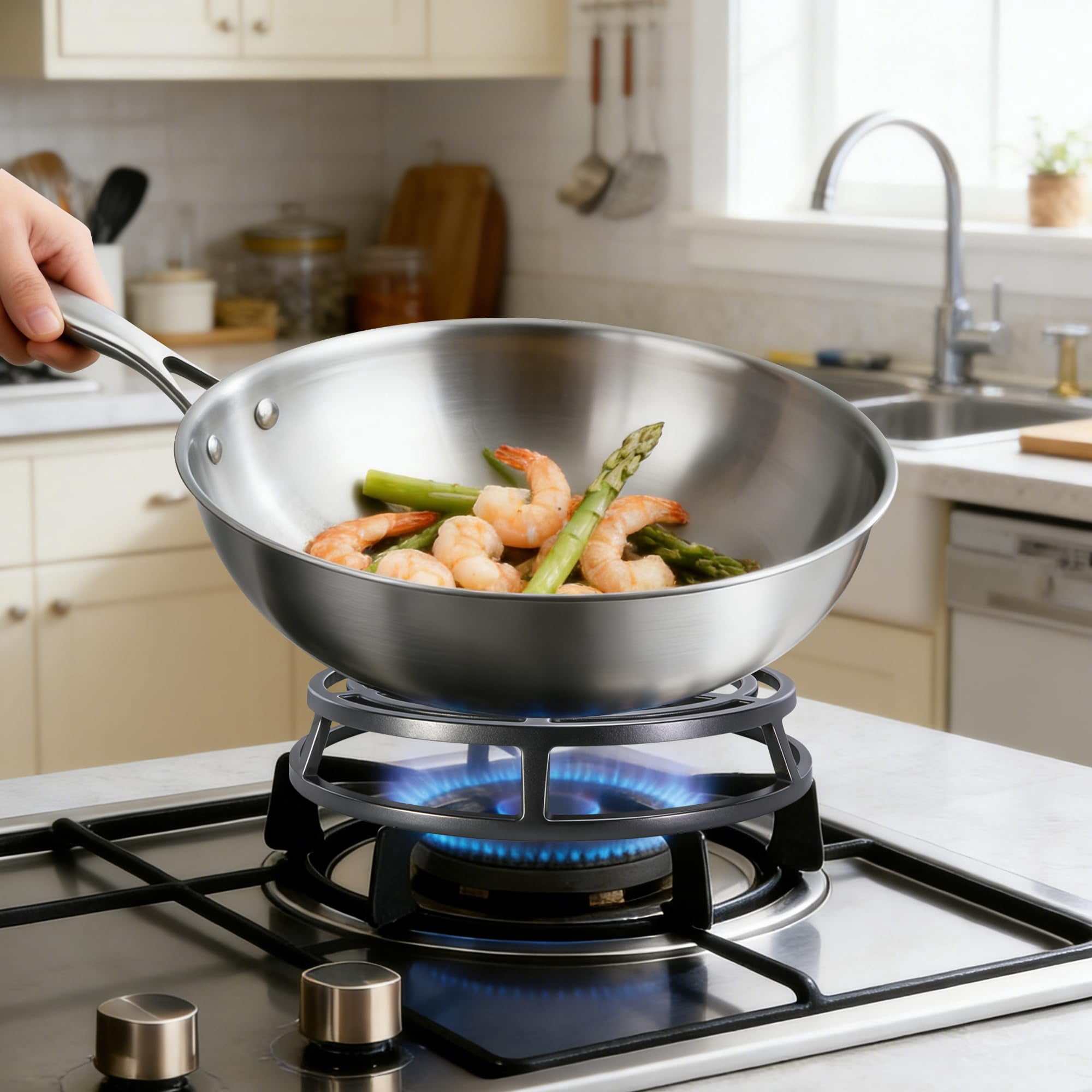 Ebaokuup 9.3" Cast Iron Heat Diffuser for Slow Cooking & Temperature Control