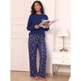 thumbnail image 5 of MINTREUS Womens Pajama Sets Long Sleeve Pj Set Soft Two Piece Sleepwear Set with Pockets, 5 of 8