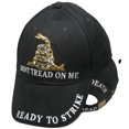 thumbnail image 2 of Black Gadsden Culpeper Liberty or Death Don't Tread on Me Hat Cap EE, 2 of 6