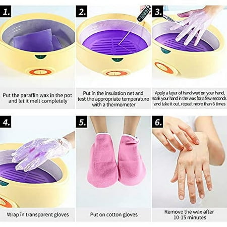 6LBS Paraffin Wax Refills Hands Feet Moisturizing Paraffin Bath Therapy Lavender Wax for Hands Feet (Lavender)