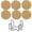 Khaki, variant on Round Placemats Set of 6 with Storage Stand – Non-Slide Heat-Proof Woven Fabric Desk Mats, 4.33 in Diameter, Dishwasher Safe
