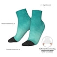 thumbnail image 6 of Rateoe Teal Turquoise1 Pattern Quarter Crew Socks,Toe Seamed Ankle Socks,Cotton Cushioned Breathable Athletic Crew Sports Socks, 6 of 7