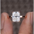 thumbnail image 4 of Cora Jewellery 2.5CT Hidden Halo Radiant Moissanite Solitaire Engagement Ring For Women, 14K Rose Gold, 4 of 7