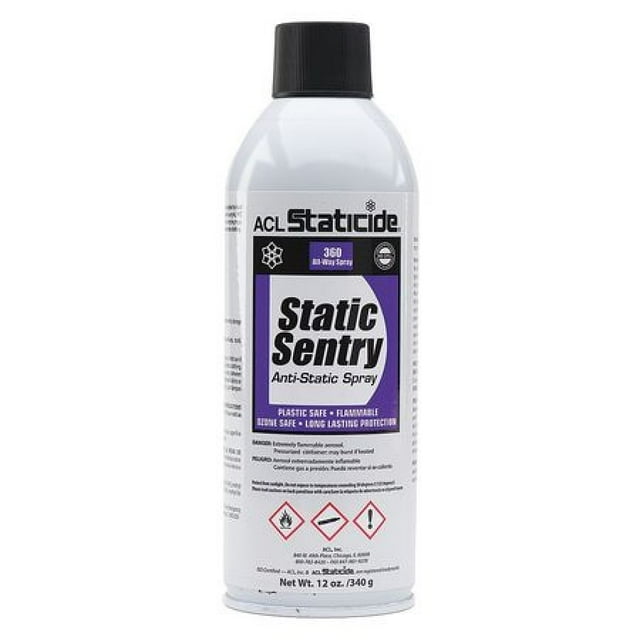 ACL Staticide 2006 Sentinelle Statique, Aérosol, 12 oz, Blanc