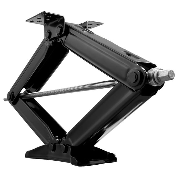 KFFKFF 6500 lbs RV Scissor Jacks, 4-23.4 in Stabilizer Leveling Jacks, Set of 4, Durable RV Stabilizer with Crank Handle, Socket, and Bubble Levels, Resistant to Bending or Deformation