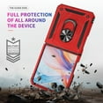 thumbnail image 6 of Dteck for Samsung Galaxy Z Flip 7 Case with Screen Protector & Ring Stand, Shockproof Flip Phone Case for Galaxy Z Flip 7 5G [Support Magnetic Car Mount], Red, 6 of 8