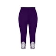 thumbnail image 6 of RRMuAzgs 2 Pack Capri Leggings for Women High Waisted Capri Leggings for Women Solid Color Slim Fit Yoga Pants Women Summer Pant, 6 of 6