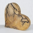 thumbnail image 5 of Tree of Life Embellished Hearts, Set 2,Carved Mango Wood, Rustic Incised Branch Pattern, 6.25 and 4.75 Inches, 5 of 6