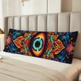 thumbnail image 2 of Balery Vibrant Psychedelic Eye Funda Protectora para Almohada Corporal de Algodón Hipoalergénico con Cierre(55 x 21 pulgadas), Almohadas No Incluidas, 2 of 7