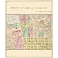 thumbnail image 2 of Thompson 15x17 Black Ornate Wood Framed with Double Matting Museum Art Print Titled - Oakland California Third Ward - Thompson 1878, 2 of 4