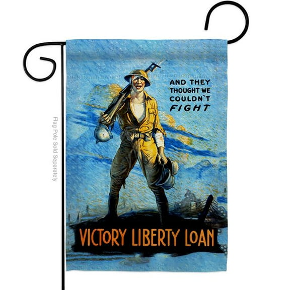 US Brotherhood G183023-BO 13 x 18.5 in. Victory Liberty Loan Garden Flag with Armed Forces Navy Double-Sided Decorative Vertical Flags House Decoration Banner Yard Gift