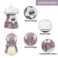 thumbnail image 3 of Dog Sweater Dress, Winter Dog Dresses, Puppy Clothes Cold Weather Doggie Coat Warm Pet Outfits Apparel(Purple) - XL, 3 of 6
