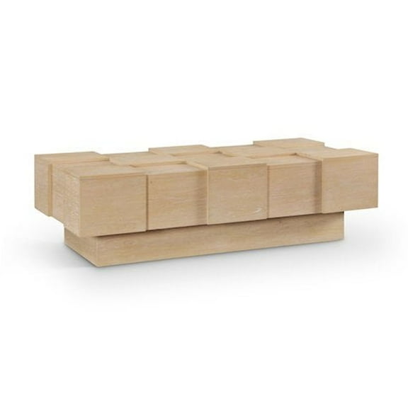 Meridian Furniture Anzio Natural Oak Veneer Coffee Table