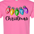 thumbnail image 4 of Inktastic Merry Christmas Rainbow Holiday Lights T-Shirt, 4 of 5