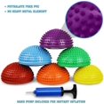 thumbnail image 3 of 6pcs Semi-circle Yoga Aid Ball (Durian Ball - Yellow + Red + Purple + blue + Green + Orange + Pump), 3 of 5