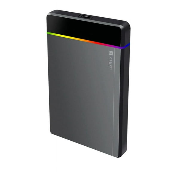2.5 Inch HDD/SSD Type-C RGB Enclosure to USB3.2 Gen1 5Gbps HD External Hard Drive Enclosure Box Tool-Free