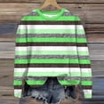 thumbnail image 1 of Sentmoon Mode Ample Manches Longues Hauts pour Femmes Col Rond Rayé Chemises Manches Longues pour Femmes Surdimensionné Mode Tendance Femmes Vert TG jusqu'à 40% de Réduction, 1 of 4