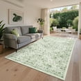 thumbnail image 2 of Garvee 5'x7' Vintage Floral Print Area Rugs with Non-Slip Backing, Washable Rug Oriental Distressed Carpet Soft Low Pile Indoor Mats for Living Room Bedroom Dining Room, Green, 2 of 7