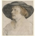 thumbnail image 2 of Hans Holbein The Younger 20x22 Black Ornate Framed Double Matted Museum Art Print Titled: Boniface Amerbach (1525), 2 of 5
