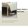 thumbnail image 6 of NNV Metal Platform Twin Size Bed Frame with Wooden Headboard, Sturdy for Adults, Gold, 6 of 6