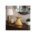 thumbnail image 3 of Modern Metal Money Bag Sculpture for Home Decor Accent - Ornaments for Bathroom, Office, and Living Room Styling - Sculptural Figurine for Shelf or Coffee Table Display - 8", Gold & Metallic, 3 of 14