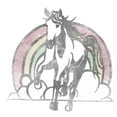 thumbnail image 2 of Junior's Lost Gods Distressed Rainbow Horse  Graphic Tee White 2X Large, 2 of 3