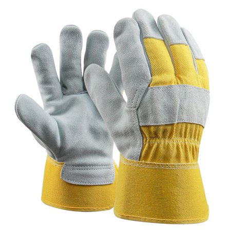 Leather Gardening Gloves Ladies Mens Thorn Proof Thick Work Gauntlets Heavy Duty