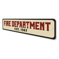 thumbnail image 4 of Fire Department Est Date Novelty Sign, Metal Wall Decor - 4x18 inches, 4 of 4