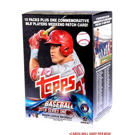 - 2018 Topps Baseball Series 1 Factory Sealed 10 Pack Blaster Box - No Size