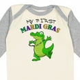 thumbnail image 4 of Inktastic My First Mardi Gras-alligator Boys or Girls Long Sleeve Baby Bodysuit, 4 of 5