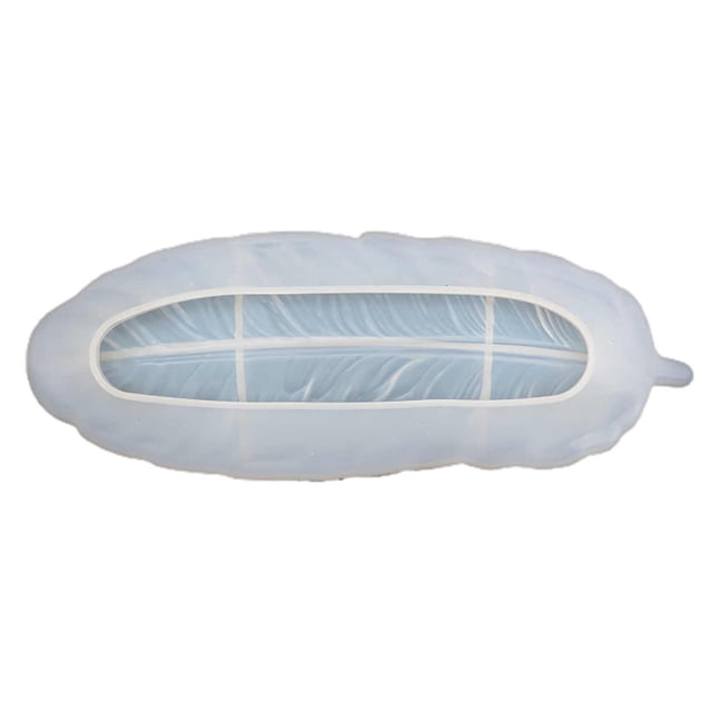 Molde De Silicona De Plumas Diy Bandeja De Plumas Molde De Fundición Práctico Plato De Estilo Europeo Molde De Epoxi De Cristal Para Bandeja Colgante Fabricación De Joyas Artesanía Serendint HA015311-00