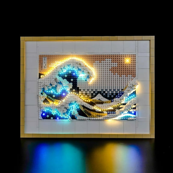 Upgraded Led Light Kit Compatible with Lego Hokusai's The Great Wave Building Set, Lights Decoration Compatible with Lego 31208 (Model Not Included)