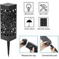 thumbnail image 3 of Lámpara hueca impermeable solar Sensor de estacas de césped Luz de jardín (blanco cálido) Lamparas, 3 of 5