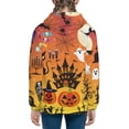 thumbnail image 4 of Kll Unisex Kids Boys Girls Hooded Pocket Pullover Hoodies-Happy Halloween 4, 4 of 9