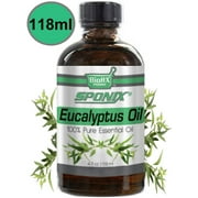 Eucalyptus Essential Oil Aromatherapy  118 mL, 4 Oz - Premium Grade - Made with 100% Pure Therapeutic Grade Essential Oils by Sponix Made in USA (FAST SHIPPING)