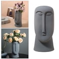 thumbnail image 4 of de cabeza, s de cara para pntas de interior y exterior, s dín única de cara de cerámica Gris medio Macarena maceta de cabeza, 4 of 8