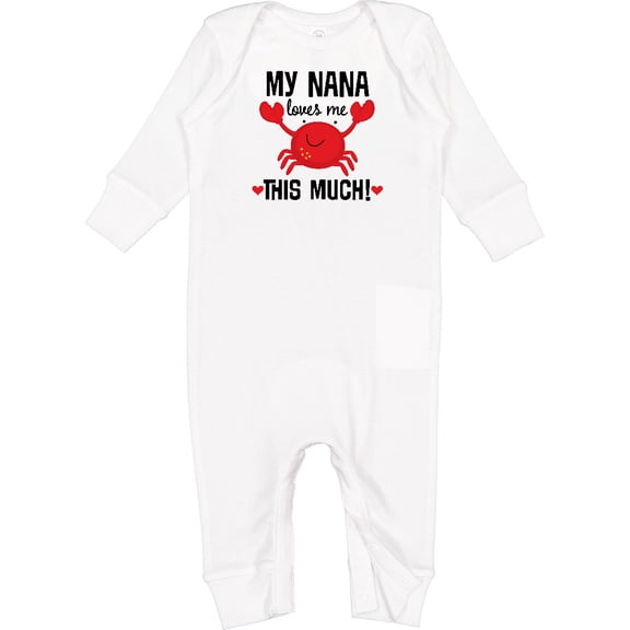 Inktastic Nana Loves Me Grandson Baby Romper Coveralls