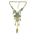 thumbnail image 6 of Retro Bohemian Turquoise Tassel Chain Choker Pendant Necklace - , as, 6 of 8
