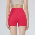 thumbnail image 5 of High Waisted Biker Leggings for Women Shorts Seamless Stretchy Quick Dry Gym Yoga Workout Athletic Shorts (XL, Red), 5 of 6