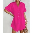 thumbnail image 3 of ZANKLEY Women Swimsuit Coverup Shirt Dress Button Down Bathing Suit Cover Up Beachwear, 3 of 13