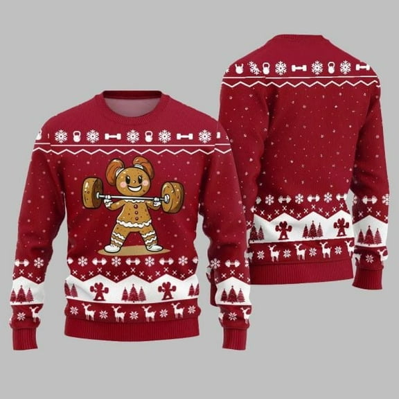 2025 Christmas Funny Gym Ugly Christmas Sweater 002