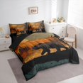 thumbnail image 3 of Castle Fairy Safari Bear Boy Girl Bedding Comforter Set 7pcs,Jungle Animal Queen Bedding Sets Super Cozy,Retro Vintage Aesthetic Queen Sheet Sets,Lightweight Room Decor,Reversible, 3 of 8