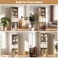 thumbnail image 4 of Homieasy 22" Floor-Standing Closet System, Multi-Tiered Wardrobe Storage Unit with Adjustable Shelves & Smooth-Glide Drawers, White Oak, 4 of 6